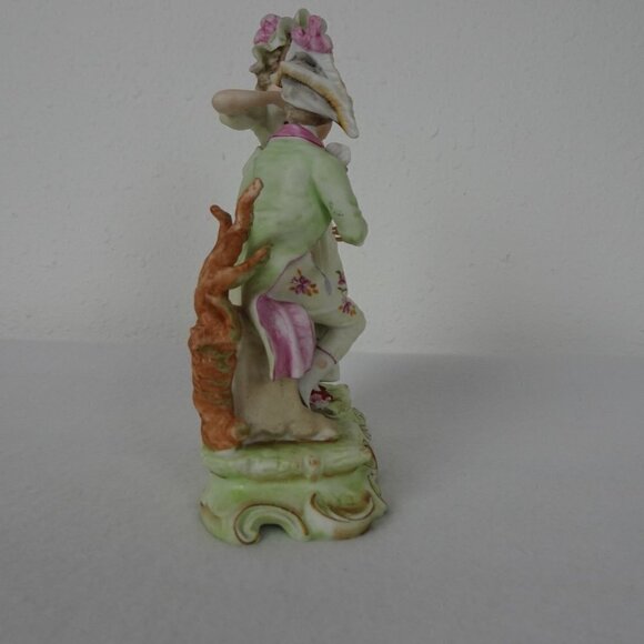 Antique German Kalk Mark Eisenberg Porcelain Figure Courting Lady & Man on Bench - Picture 6 of 9